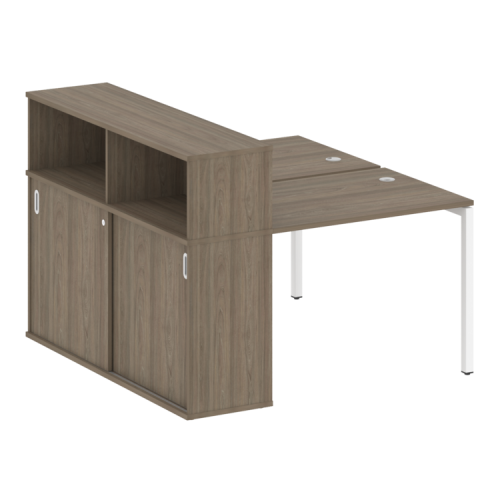 Бенч-система с шкафом-купе на П-обр. м/к Metal System Quattro 40БП.РС-СШК-2.1 фото 2