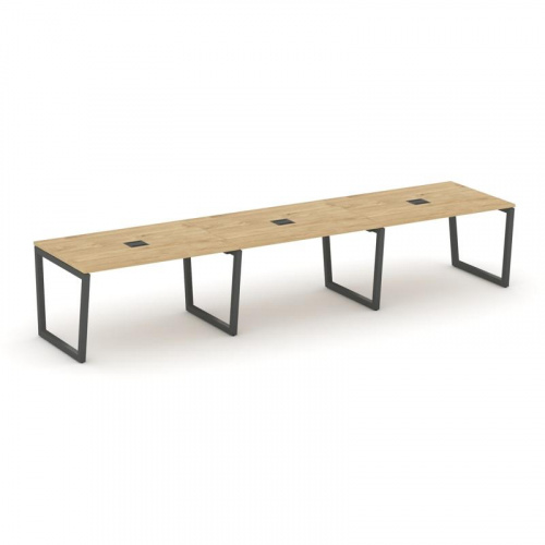 Style Project Стол переговорный SN-5T2.SPRG-021 Акация Лорка/Металл Антрацит/Заглушка Металл Антраци фото 22