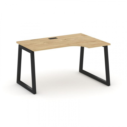 Style Project Стол рабочий эргоном. SN-5T1.SPA-012(R) Акация Лорка/Металл Антрацит/Заглушка Пластик