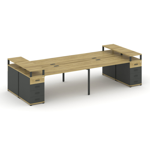 Бенч-система на 4 места с 2 опорными тумбами Concept CN.DRS-444 фото 4