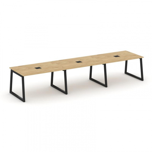 Style Project Стол переговорный SN-5T1.SPRG-024 Акация Лорка/Металл Антрацит/Заглушка Металл Антраци фото 3