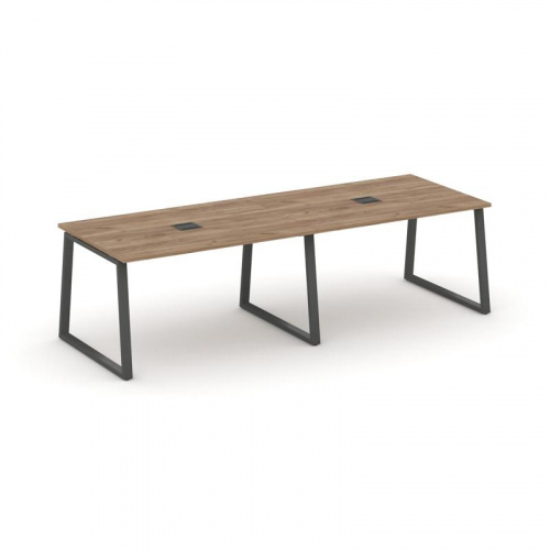 Style Project Стол переговорный SN-6T1.SPRG-014 Акация Лорка/Металл Антрацит/Заглушка Металл Антраци фото 23