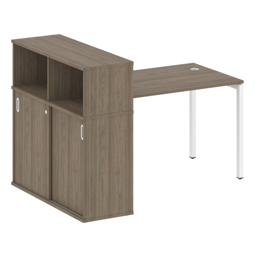 Стол офисный с шкафом-купе на П-обр. м/к Metal System Quattro 40БП.РС-СШК-3.2 фото 2 Стол офисный с шкафом-купе на П-обр. м/к Metal System Quattro 40БП.РС-СШК-3.2 фото 2