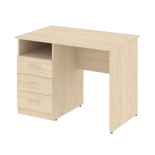 Nova S Стол письменный с тумбой левый В.СПТ-1 (L) Бук Артизан 1000*650*750 фото 2