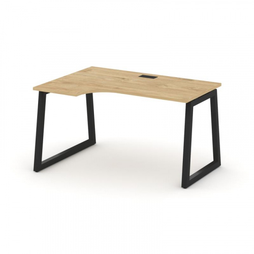 Style Project Стол рабочий эргоном. SN-5T1.SPA-001(L) Акация Лорка/Металл Антрацит/Заглушка Пластик
