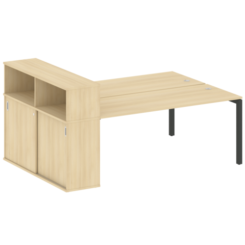 Бенч-система с шкафом-купе на П-обр. м/к Metal System Quattro 50БП.РС-СШК-2.5 фото 10