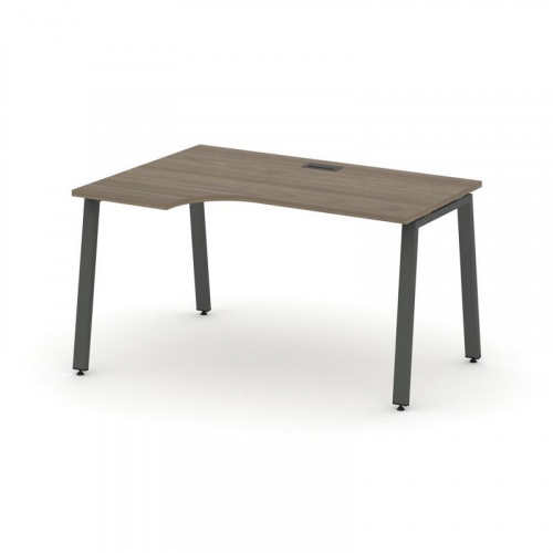 Style Project Стол рабочий эргоном. SN-6A.SPA-022(L) Антрацит/Металл Белый 1580*800/980*750 фото 16