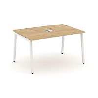 Style Project Стол переговорный SN-4A.SPRG-002 Тиквуд Светлый/Металл Белый 1180*980*750