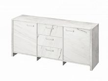 Тумба трехсекционная FI-13-01.G Хромикс белый/Мрамор Леванто белый