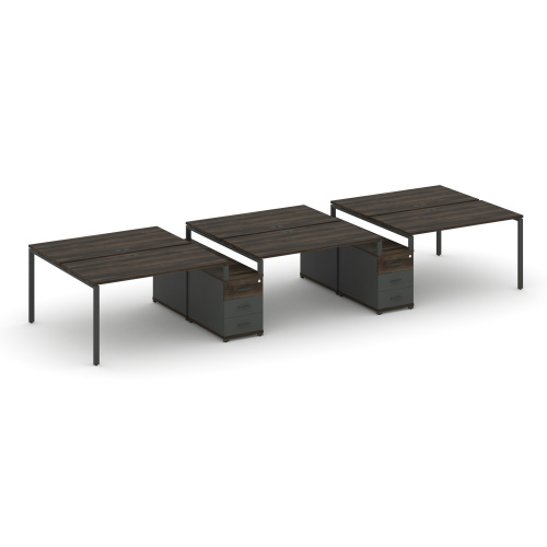 Бенч-система на 6 мест с 2 опорными тумбами Concept CN.DRS-335 фото 3