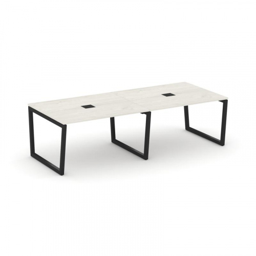 Style Project Стол переговорный SN-5T2.SPRG-044 Акация Лорка/Металл Антрацит/Заглушка Металл Антраци фото 6