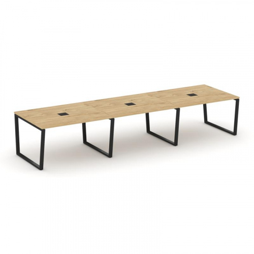 Style Project Стол переговорный SN-6T2.SPRG-054 Акация Лорка/Металл Антрацит/Заглушка Металл Антраци