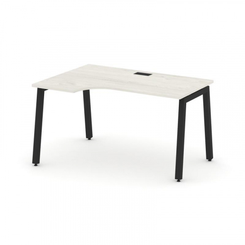 Style Project Стол рабочий эргоном. SN-5A.SPA-001(L) Дуб Наварра/Металл Антрацит 1380*600/980*750 фото 9