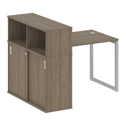 Стол офисный с шкафом-купе на О-обр. м/к Metal System Quattro 40БО.РС-СШК-3.1 фото 3