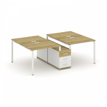 Бенч-система на 4 места с опорной тумбой Concept CN.DRS-309