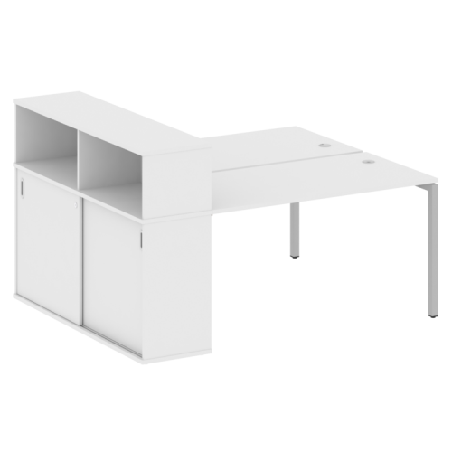 Бенч-система с шкафом-купе на П-обр. м/к Metal System Quattro 40БП.РС-СШК-2.3 фото 4