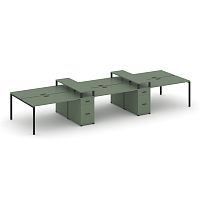 Бенч-система на 6 мест с 2 опорными тумбами Concept CN.DRS-470