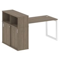 Стол офисный с шкафом-купе на О-обр. м/к Metal System Quattro 50БО.РС-СШК-3.3